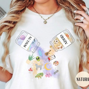 Autistic & ADHD Shirt, Funny AuDHD, Autism and Attention Deficit Hyperactivity Disorder Neurodiversity T-Shirt