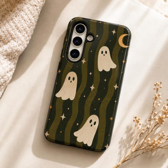 Ghost Phone Case for iPhone 11-17 Pro Max, Samsung, Google Pixel, Halloween Phone Case, Witchy Gifts, Spooky Cottagecore Phone Case