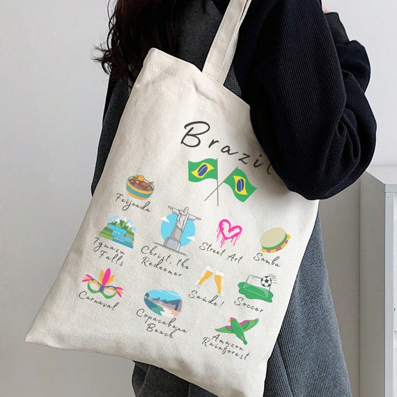 Brazil Canvas Tote Bag | Brazil Tourist and Souvenir Tote