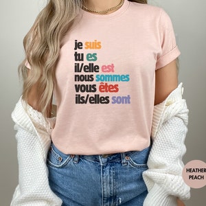 French Teacher Shirt, Gift for French Teacher, Conjugate French Verbs, French Language Gift, Teacher Appreciation gift Language Arts Shirt