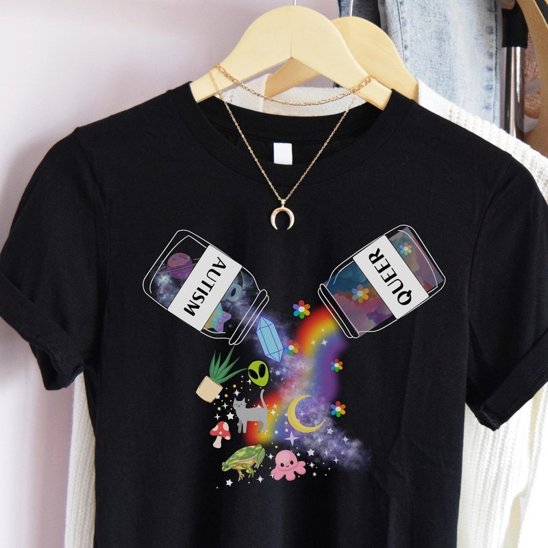 Cool And Mysterious Autistic And Gay Mème Squelette Drôle T-Shirt