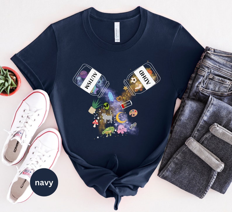 Autistic & ADHD Shirt, Funny Audhd, Autism and Attention Deficit ...