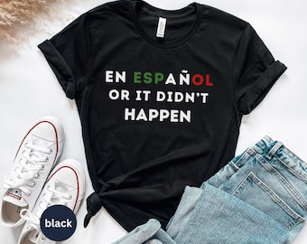 Camisa de español divertida Camisa de profesor de español, Regalo de profesor de español, Camisa de idioma español, Regalos de español de profesor de artes del lenguaje, Camisa Maestra