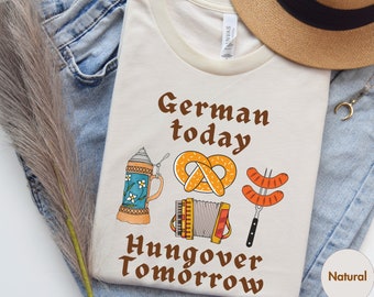 Unisex grappig Oktoberfest shirt, Oktoberfest cadeau, drinkshirt, Duitsland shirt, pretzel shirt, bier minnaar shirt, Beierse shirt, bier cadeau