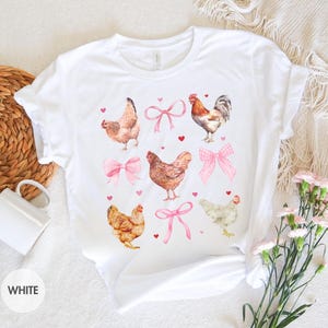 Coquette Shirt Kip Valentijnsdag T-shirt Kippen Homesteading Shirt Valentijnscadeaus Homesteading Geschenken Hobbyboerderij T-shirt, Kippenliefhebber