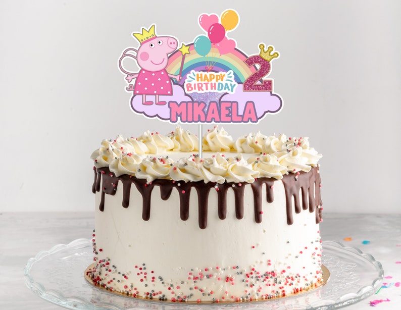 Pig Cake Topper, Fairy Pig Cake Topper, Pig Birthday Party image 7