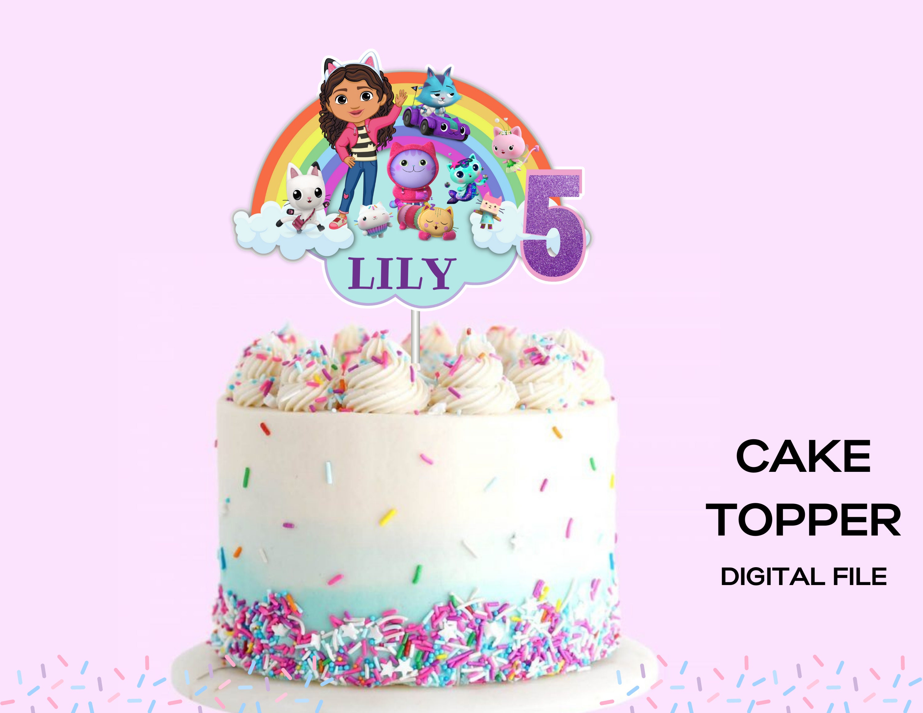 Dollhouse Cake Topper,  Dollhouse Theme Topper