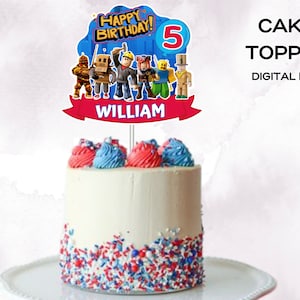 Roblox Cake Topper, Roblox Party, Roblox Birthday