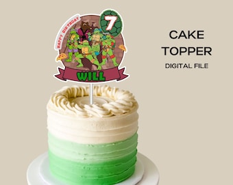 Topper na tort w kształcie żółwia, Topper na tort w kształcie żółwia ninja