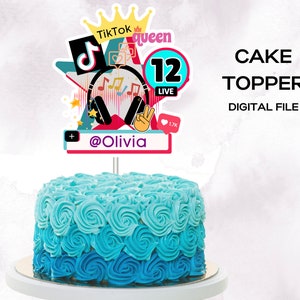 TikTok Cake Topper, Cake Topper musicale, Festa di compleanno di Tiktok