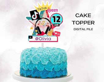 TikTok Cake Topper, Musical Cake Topper, Tiktok Birthday Party