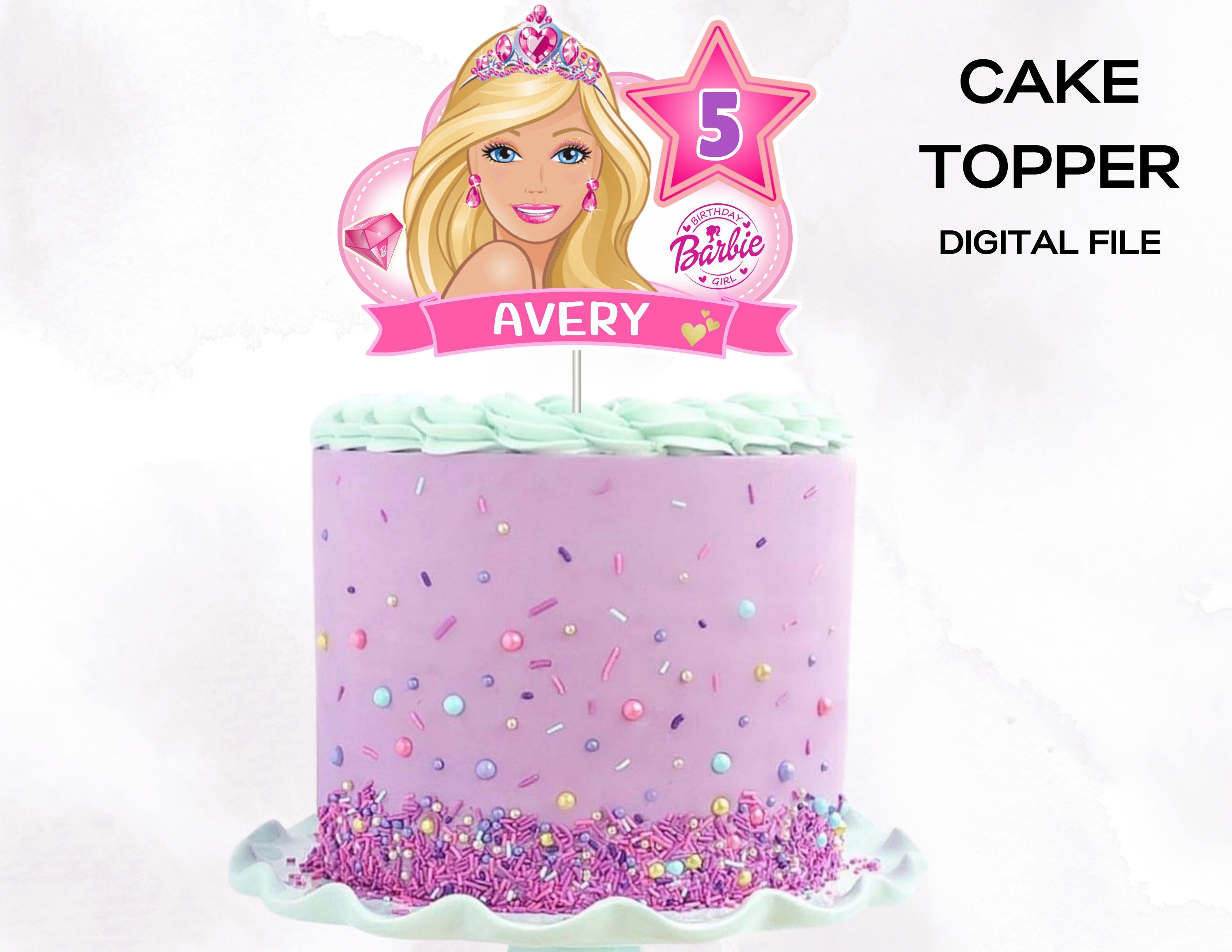 Finally a Barbie themed cake. . . @barbie Toppers: @cricutyummies  @chocolateyummies