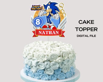 Sonic Cake Topper, Sonic the Hedgehog, Sonic Birthday