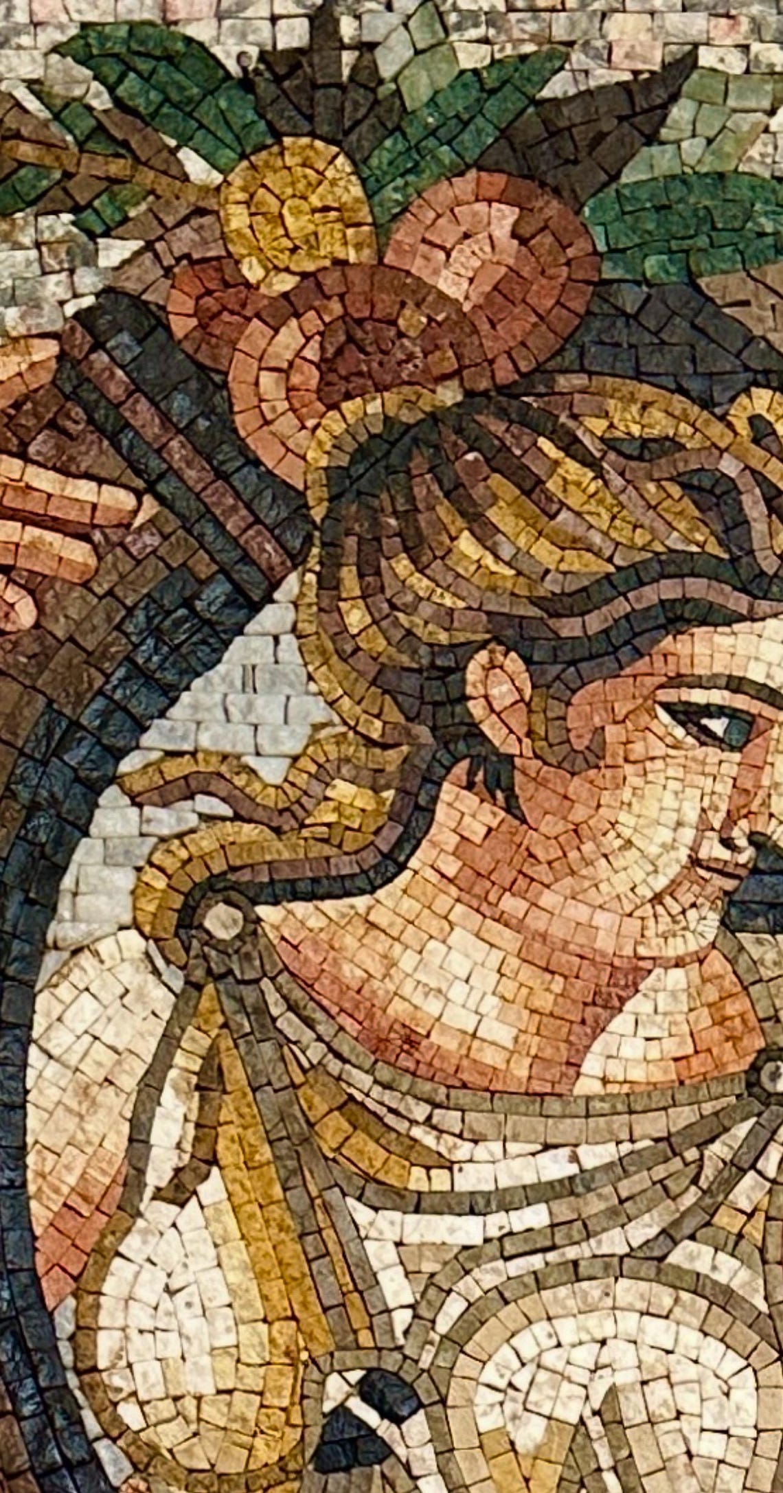 Ceres Goddess Mosaic With Cornucopia - Handmade Roman Style Marble ...
