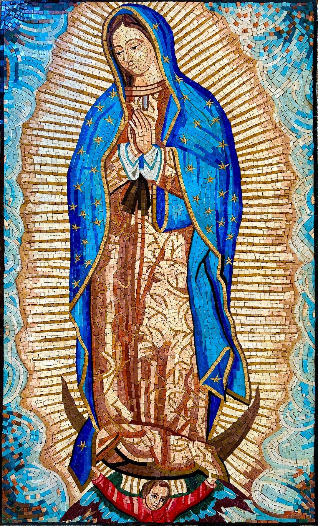 Our Lady of Guadalupe - Religious Mosaic Art - Handmade Wall Art ...