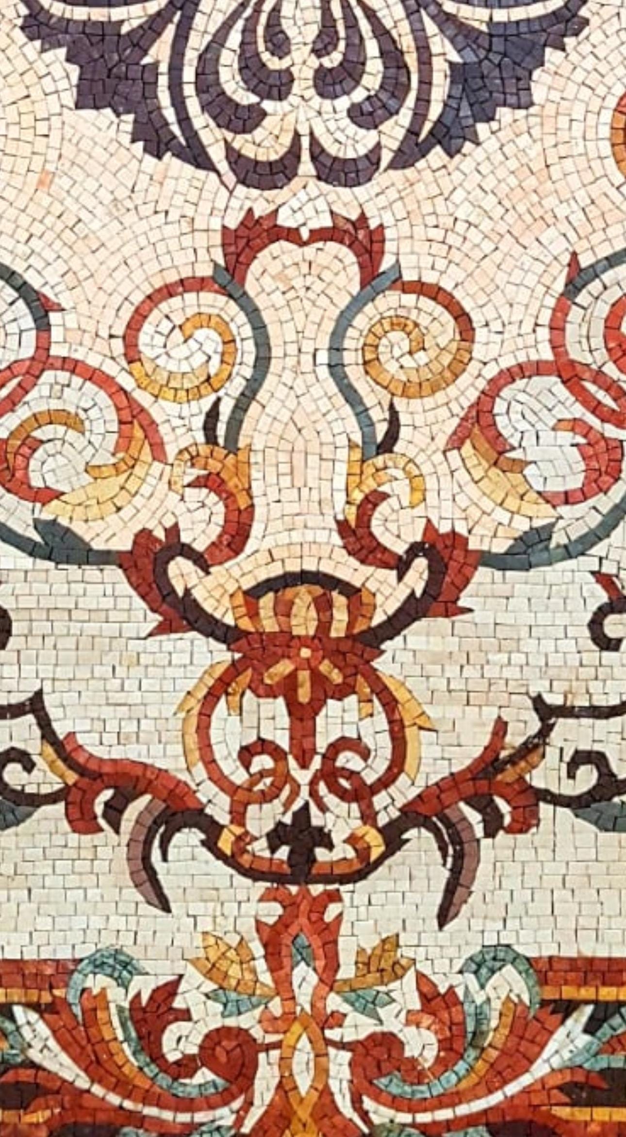 Texture Rug Inlay Medallion Inlay | Mosaic Art Rug | Natural Stone | Mosaic Tile | Home ...