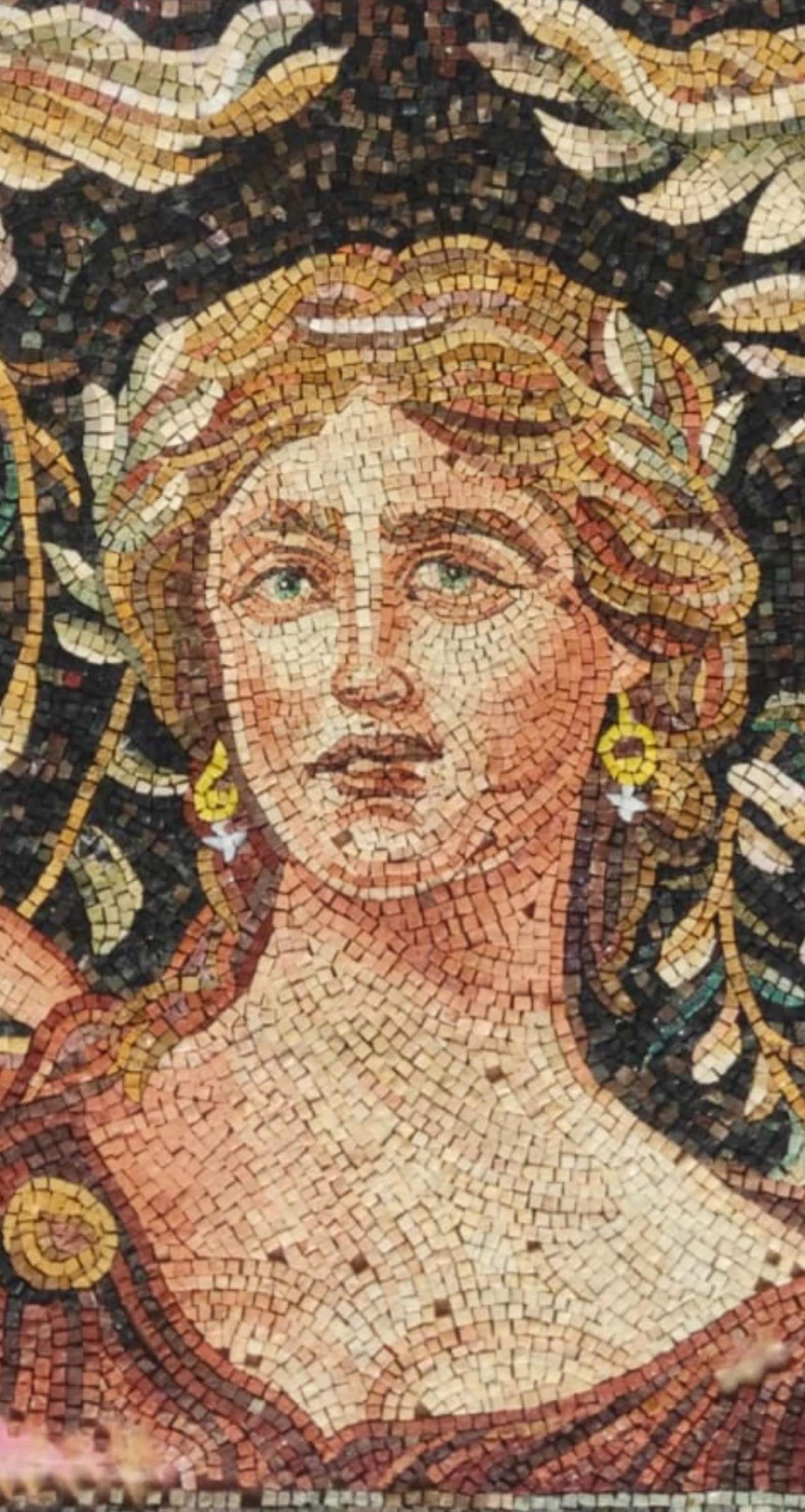 Ancient Roman Goddess Mosaic - Handmade From Stone & Marble - Classical ...