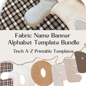 Fabric Letter Templates PDF | Printable Alphabet Pattern for DIY Name Banners | Instant Download Sewing Template