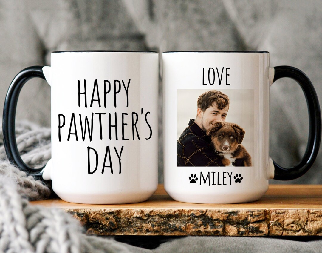 Dog Dad Mug - Personalized Photo Mug For Father's Day Dog Lovers Gift