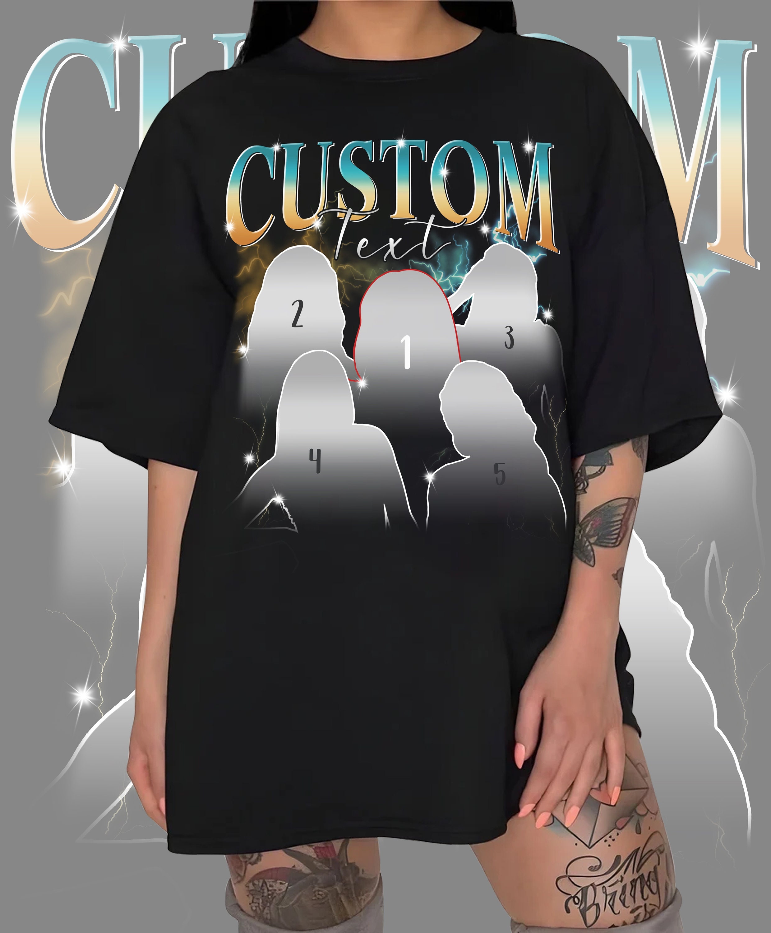 T-shirt Personnalisable Homme/femme - Imprimez Votre Texte, Photo Ou Logo, 100% Polyester, Fabrication USA