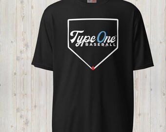 Type One Baseball Co. Flagship Performance Shirt | T1D Baseball Athlete Tee | Type 1 Diabetes Sports Shirt