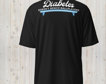 Diabetes Doesn't Bench Ballplayers Shirt | T1D Baseball Shirt | Type 1 Diabetes Athlete Tee | Baseball Mom Gift | Baseball Dad Shirt