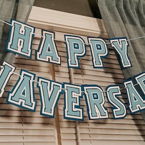 Blue “Happy Diaversary” Banner – Handmade Cardstock Garland for T1D Milestones