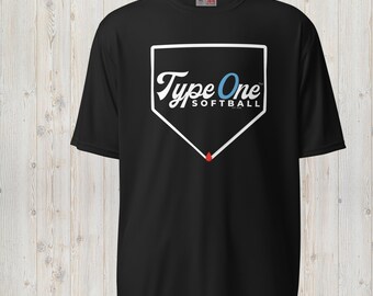 Type One Softball Co. Flagship Performance Shirt | T1D Softball Athlete Tee | Type 1 Diabetes Sports Shirt