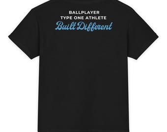 Built Different Youth Shirt | Kids T1D Baseball Tee | Comfort Colors Youth T-Shirt | Type One Athlete Shirt