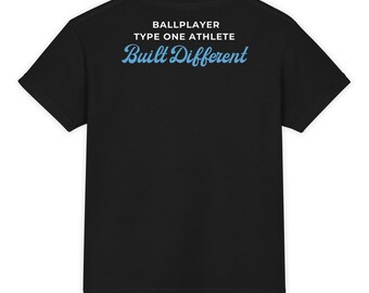 Built Different Youth Shirt | Kids T1D Softball Tee | Comfort Colors Youth T-Shirt | Type One Athlete Shirt