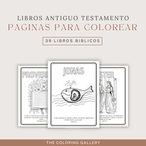 ESPAÑOL - Dibujos para colorear de los Libros de la Biblia del Antiguo Testamento - Dibujos para colorear Libros de la Biblia EN ESPAÑOL - Actividad de Escuela Dominical