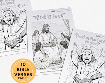 Bible verse coloring book, Bible verse coloring pages, faith based coloring book, Christian coloring book for kids.