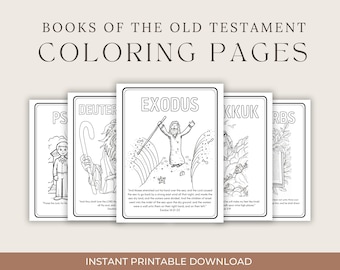 Old Testament Books Bible Text Coloring Pages in ENGLISH | Sunday School | Bible Coloring | Christian Coloring Page | Bible Verse