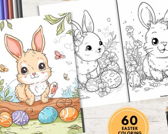 Easter Coloring Pages |  60 Printable Easter Coloring Pages for Kids |  Easter Party Activity