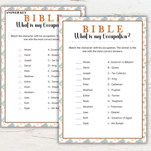 Bible Games, What is my Occupation Game | Bible Games for Kids, Bible Games for Family, Women&#39;s Ministry Games, Bible Games Printable