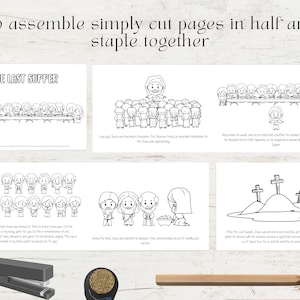 Last Supper Printable for Kids, Printable Mini Book, Story of Easter ...