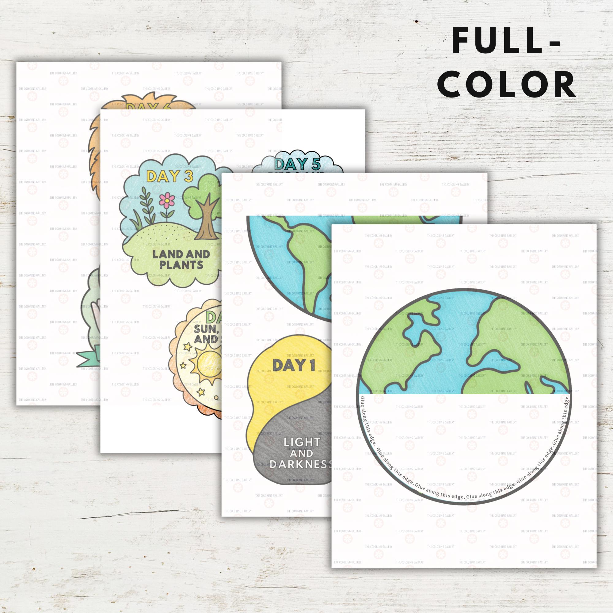 Days of Creation Pocket Craft for Kids | Bible Coloring Activity ...
