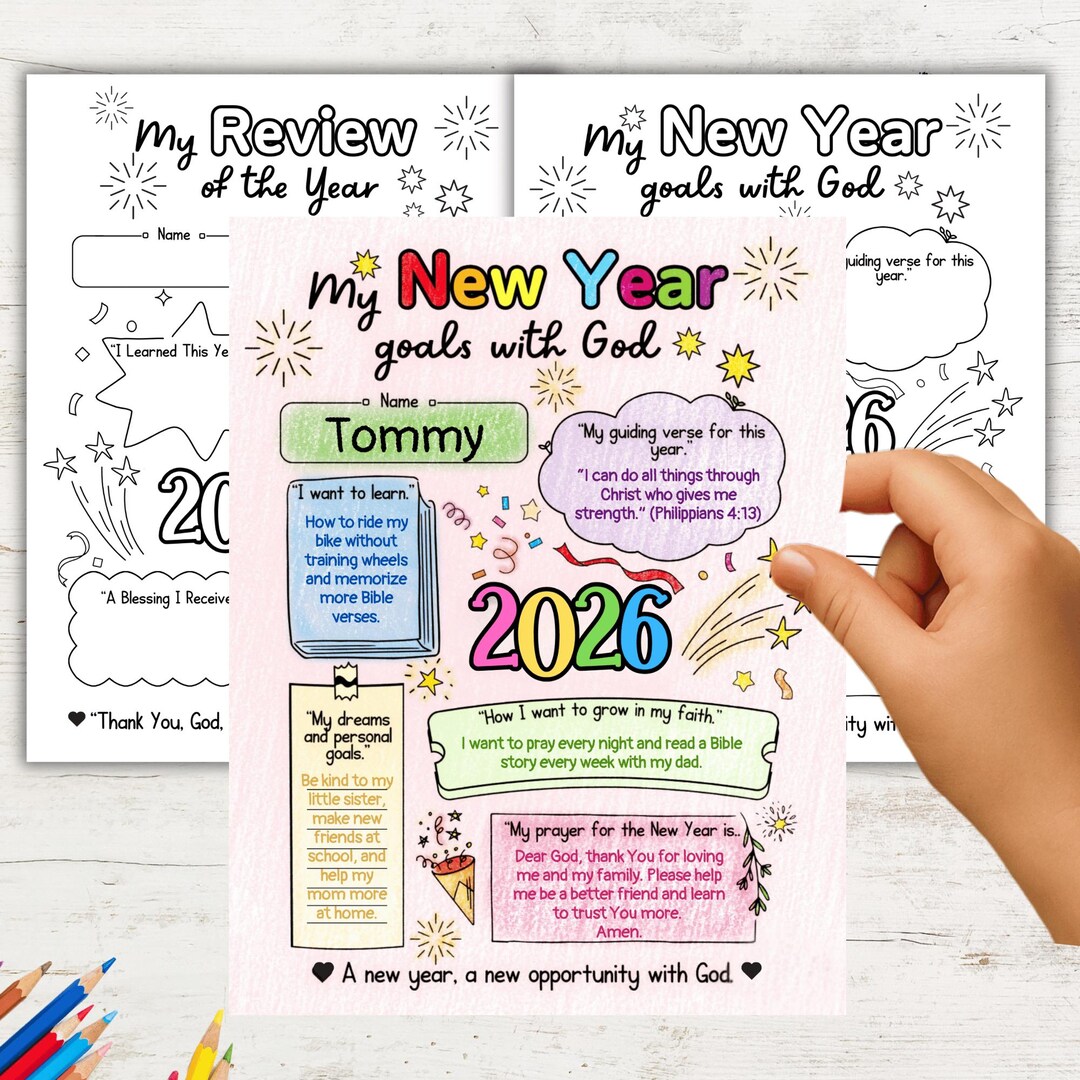New Year’s Resolutions and Goals for Kids 2026, Year in Review ...