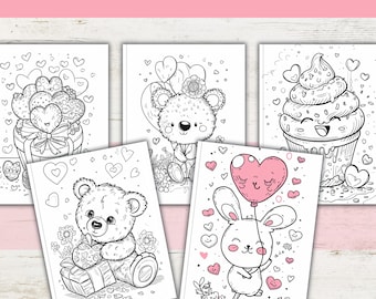 Valentine’s Day Coloring Pages | Coloring book | Kid’s Coloring Pages, Easy Valentine Coloring Pages, Valentine’s Day printable