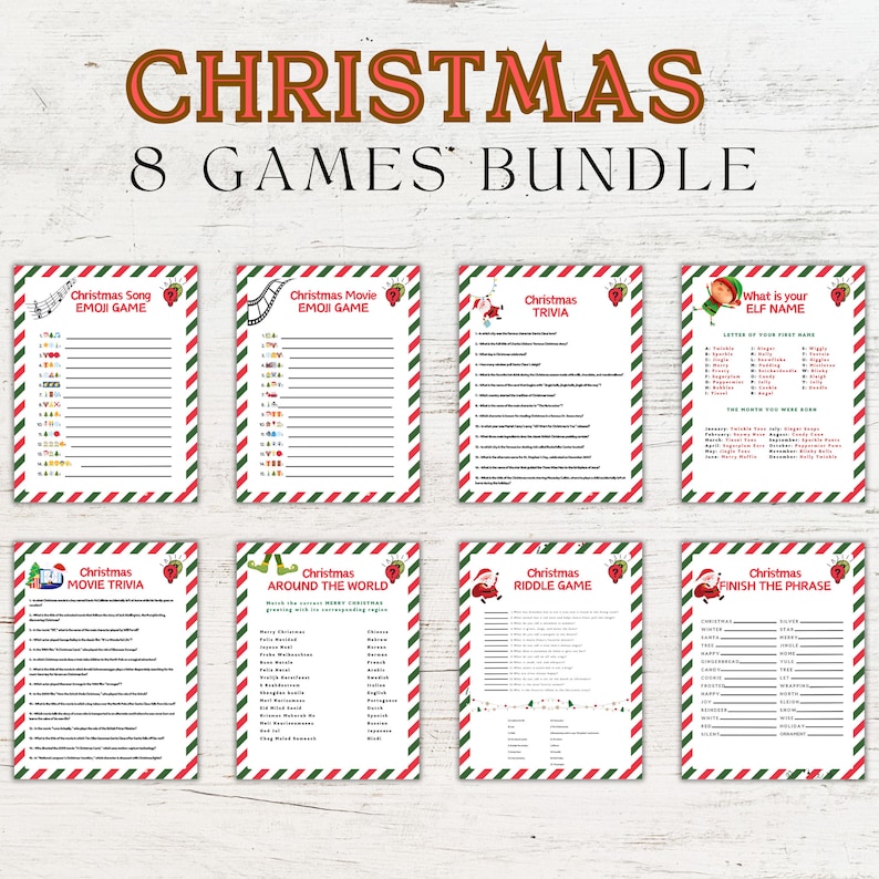 Printable Christmas Game Bundle - Il 794xN.5646947929 Hs4y