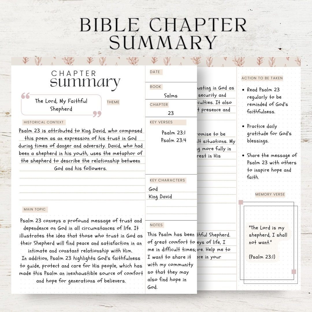 Printable Bible Chapter Summary Template Organize Your Bible Study Printable Bible Chapter Summary Template Organize Your Bible Study