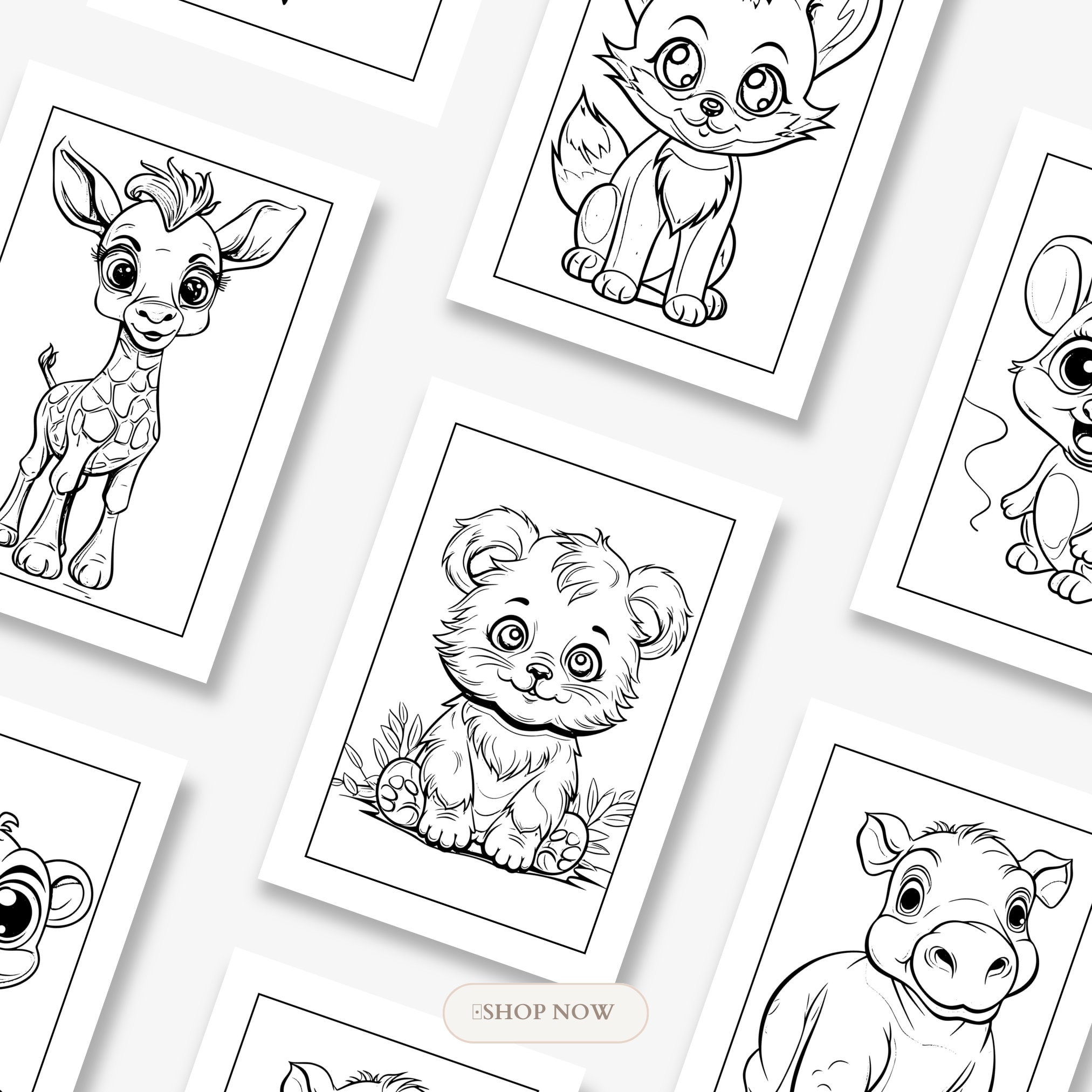 Printable Safari Animals Coloring Pages for Kids, 25 Coloring Pages for