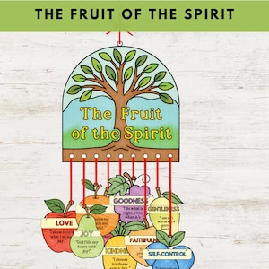 Fruit of the Spirit Hanging Craft | Bible Activity for Kids | Sunday School Printable | Christian Craft for Children | Fruits of the Spirit