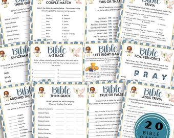 Bible Games Bundle | Bible Study Games | Bible Games for Adults Kids | Bible Memory | Bible Game Printable | Youth Group Game | Bible Trivia