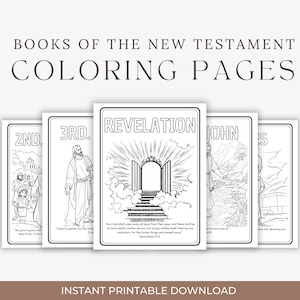 NewTestament Books Bible Text Coloring Pages in ENGLISH | Sunday School | Bible Coloring | Christian Coloring Page | Bible Verse