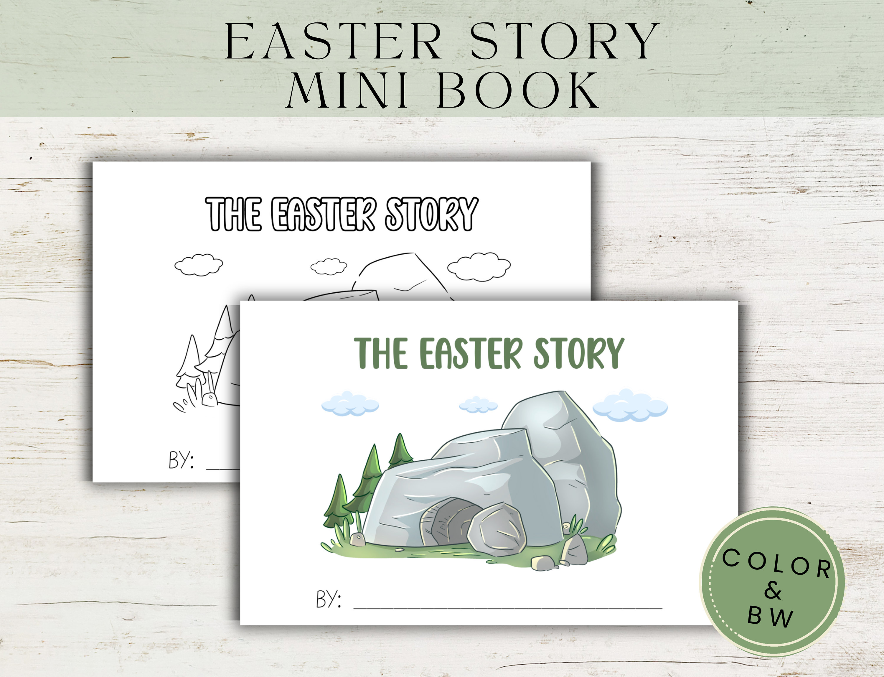 Easter Story Printable for Kids, Printable Mini Book, Kids Crafts