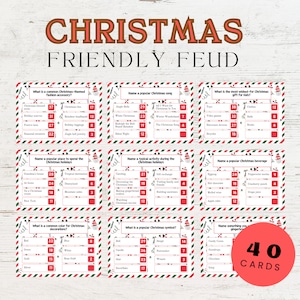 Christmas Friendly Feud | Printable Christmas Game | Christmas Activity For Kids and Adults | Christmas Trivia | Classroom and Party Game