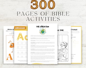 300 Bible Activities / Bible Adventures / Bible Book / Christian Printable / Sunday School / Digital Download