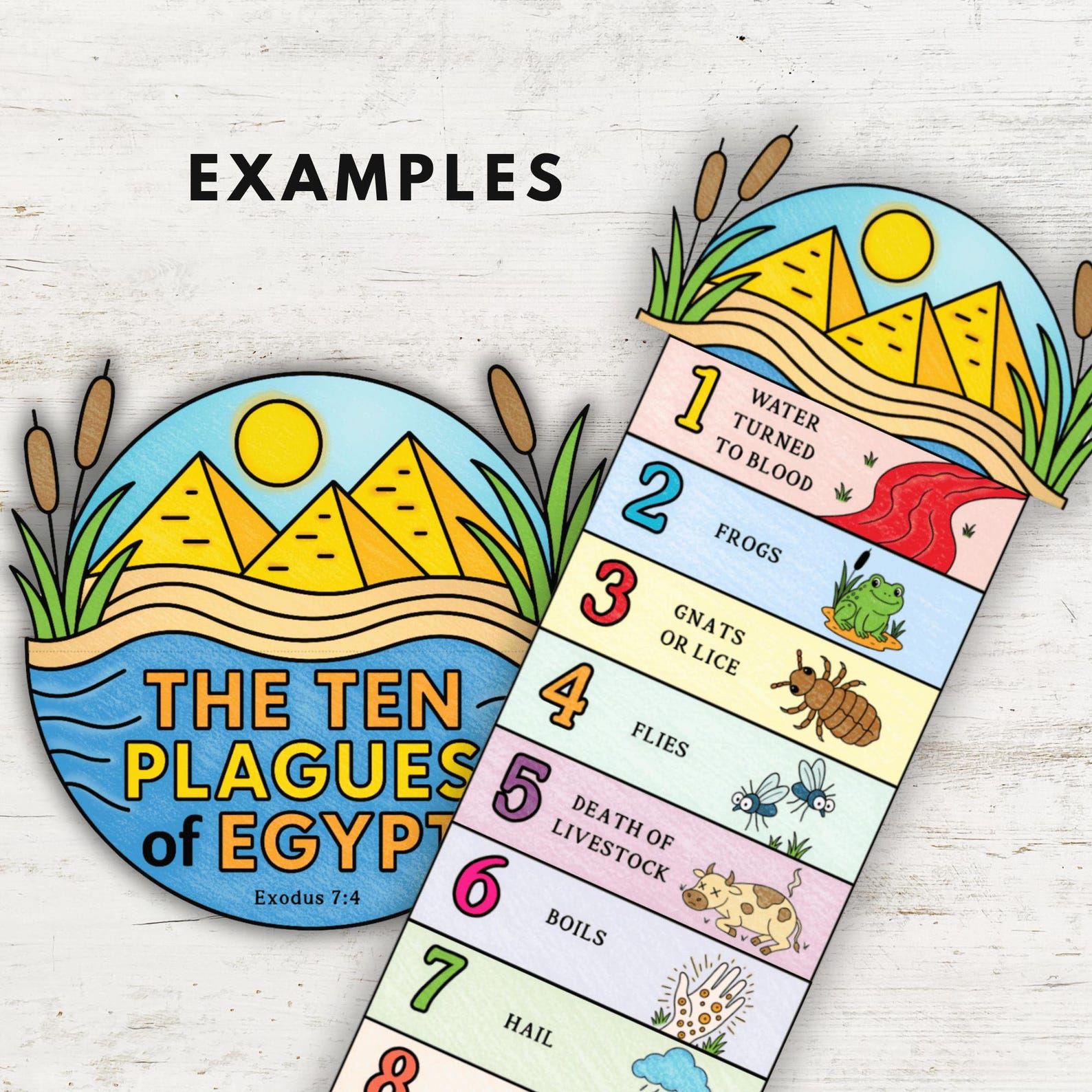 Ten Plagues of Egypt Folding Surprise Bible Craft | Printable Bible ...