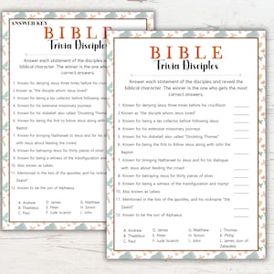 Bible Games, Trivia Disciples Game | Bible Games for Kids, Bible Games for Family, Women&#39;s Ministry Games, Bible Games Printable